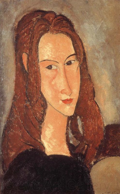 Amedeo Modigliani Portrait of Jeanne Hebuterne-Head in profile Norge oil painting art